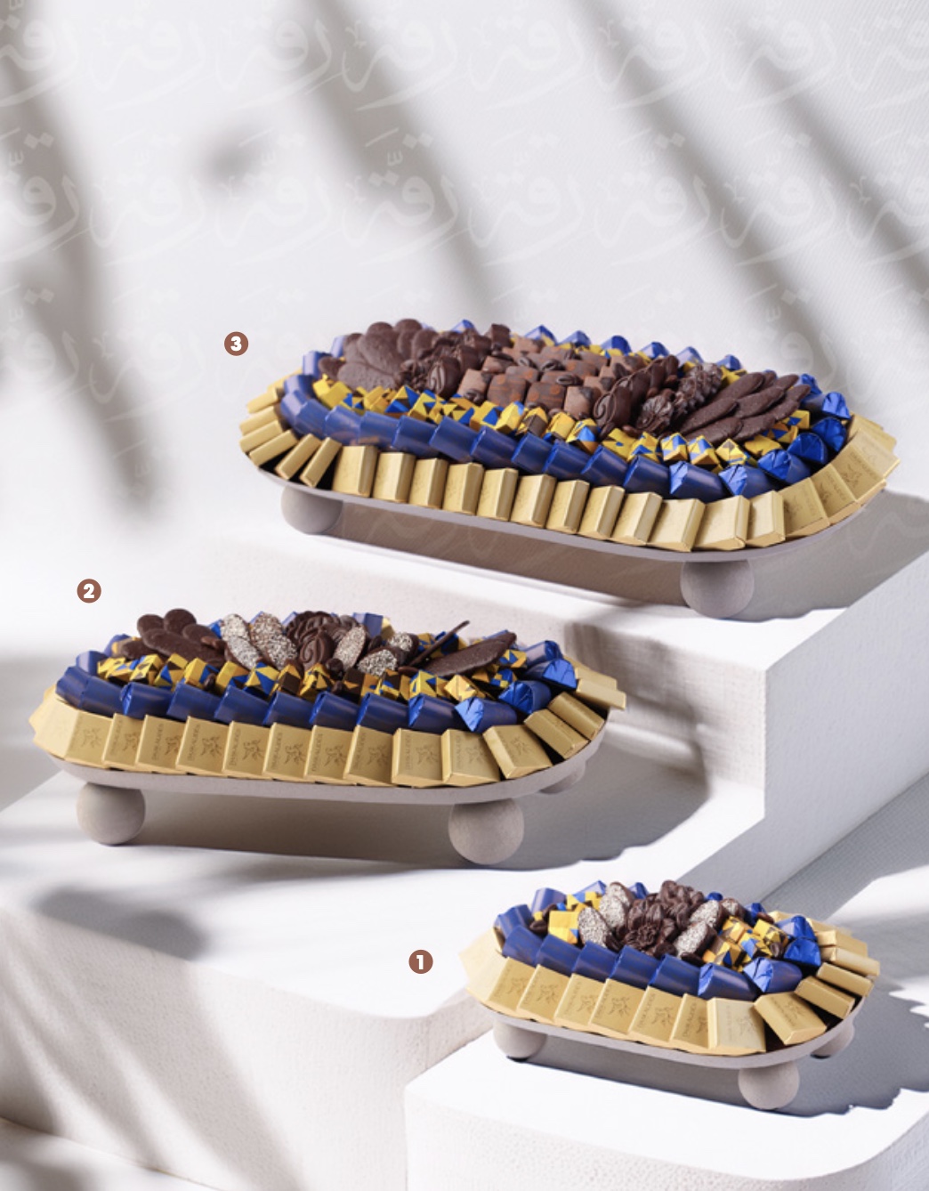 Plateau sur pieds sphériques beige mat (GM)